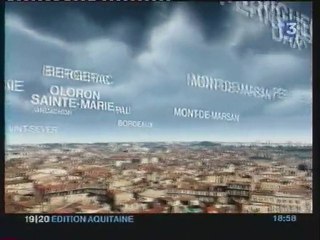 France 3 Aquitaine 29-08-04 météo des plages-19-20-pubs-ba