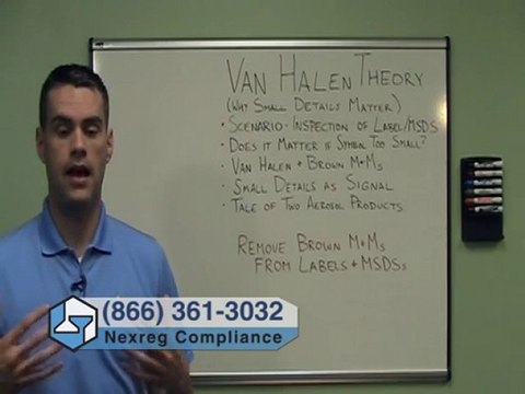 The Van Halen Theory of Regulatory Compliance - MSDS & Label