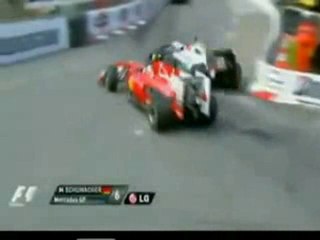 F1 2010 Monaco  Alonso vs Schumacher   last lap avi