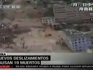 China, nuevos deslizamientos causan 19 muertos