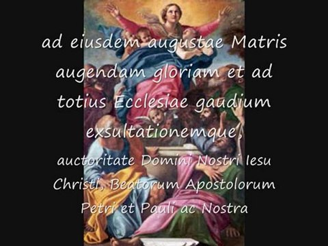 Pius PP. XII Definivit Dogma de Assumptione B.M.V.