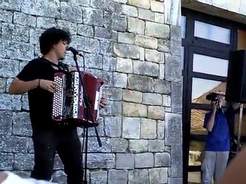 François Gaillard à Barjac, concert sous les arbres.