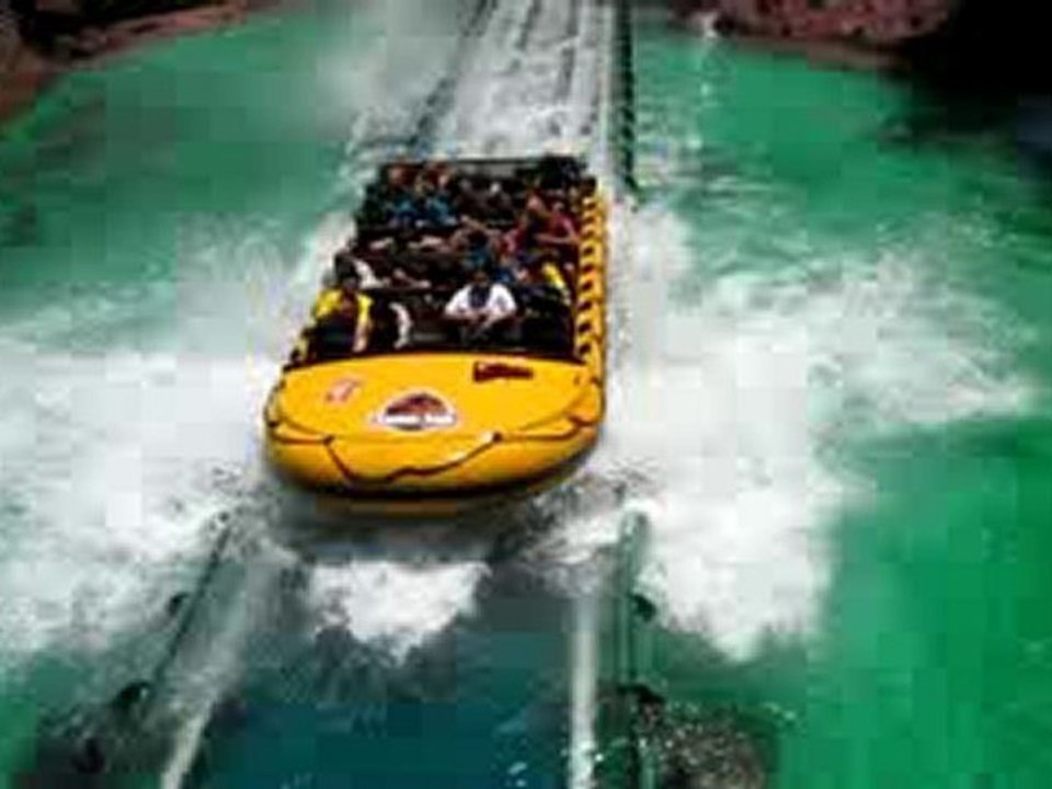 Arrivée de la chute de Jurassic Park