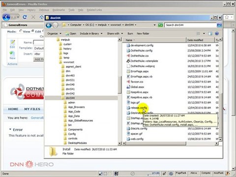 DotNetNuke Tutorial, Creating a custom error handling page