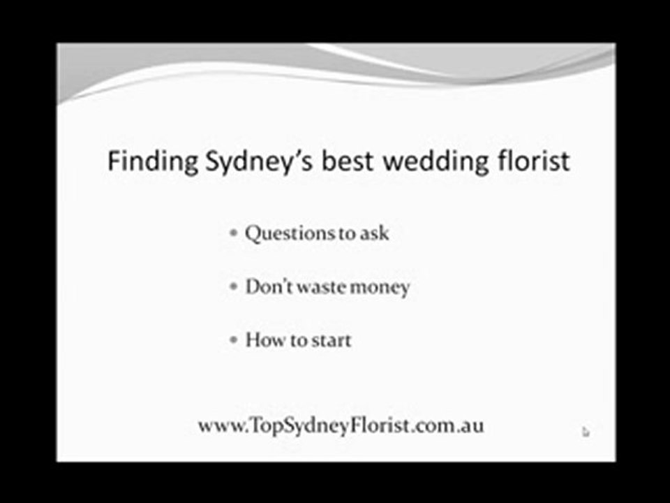 Sydney Wedding Flowers - Choosing Wedding Flowers In Sydney