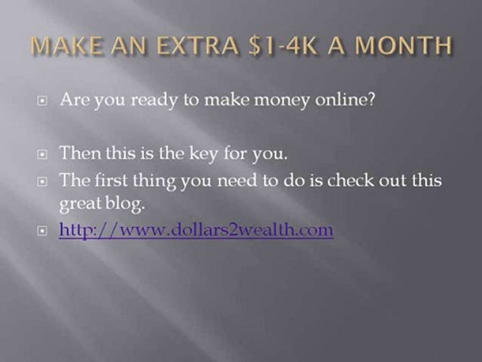 The secret to making a real income online