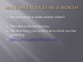 The secret to making a real income online
