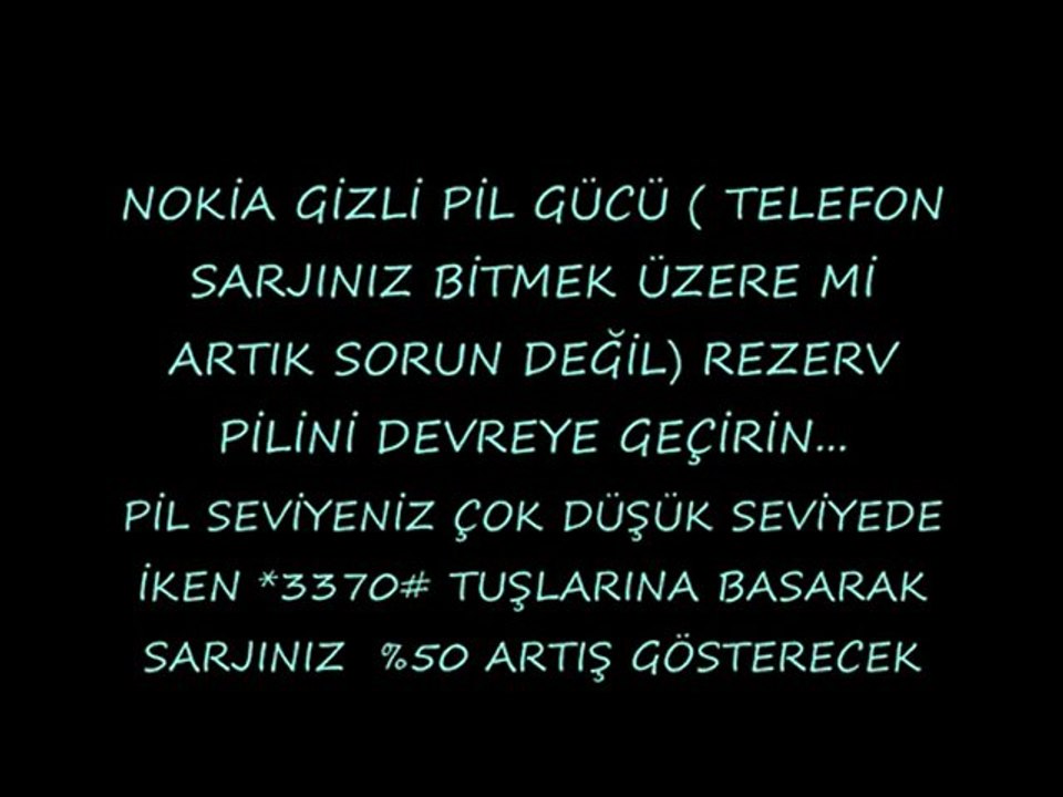 Telefon Gizli Şifre Hile Ve Bilgileri