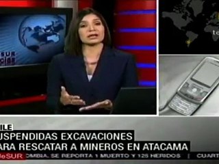 Labores de rescate en mina de Chile se mantienen suspendidas