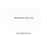 Waste vegetable oil alternative fuel