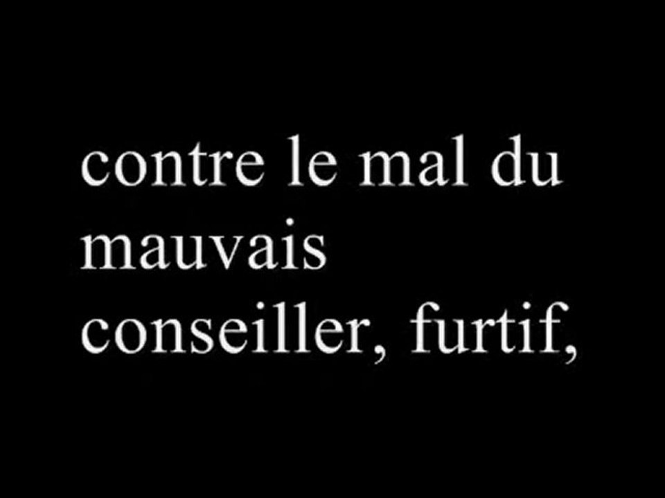 Sourate 114. Les hommes (An-Nas) Traductionen en FR