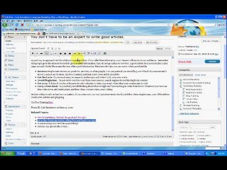 How to create a link in a Word press blog post.