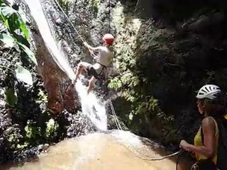 Canyoning Cap Vert rappel Anaïs