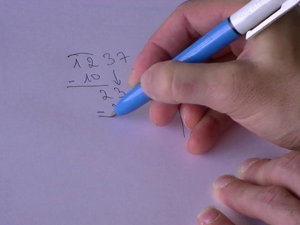 Cours - Division décimale de nombres entiers