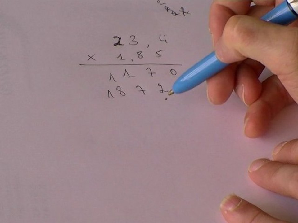 Cours - Multiplication de deux décimaux