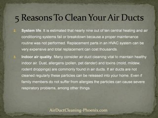 Reason Why You Should Clean Your Air Ducts