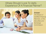 San Diego Financial Planner, Verify Experience