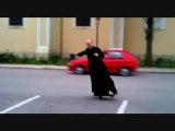 Cool Priest Teaches Skateboarding