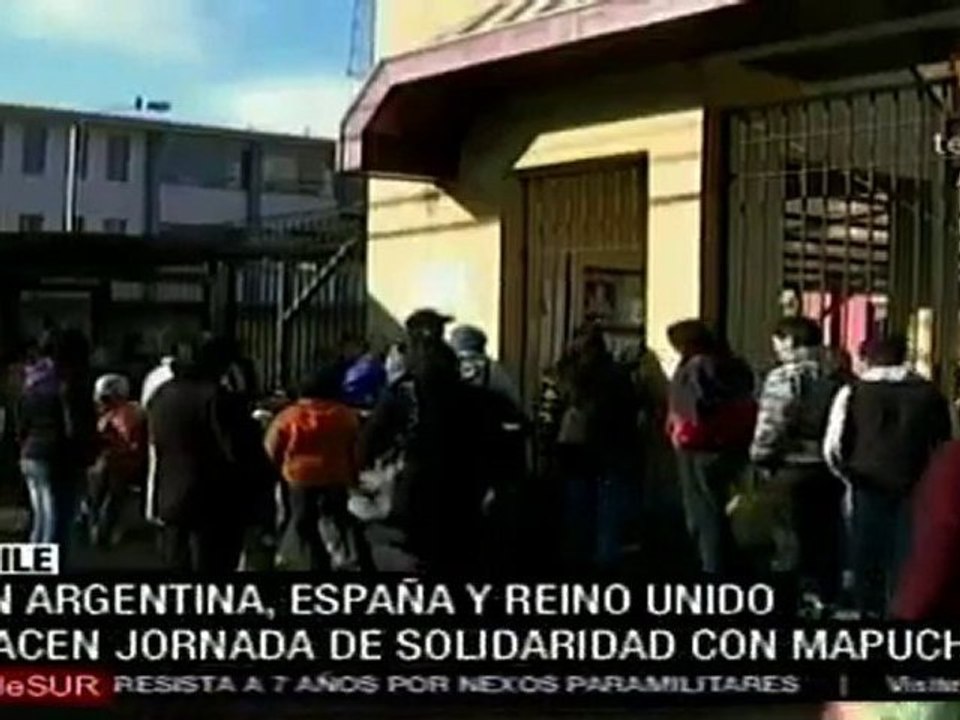 Mapuches respaldan a 32 presos en huelga de hambre en jornad