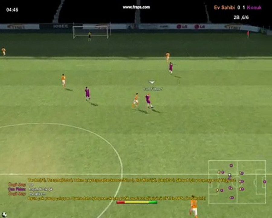 Orta sahadan gol direge carpip girmiş