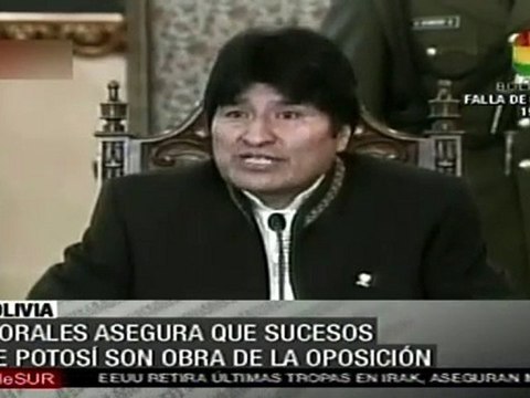 Evo Morales: Manifestación en Potosí fue una provocación