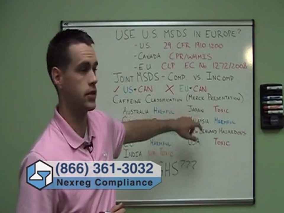 Can I Use My U.S. MSDS in Europe or Canada?