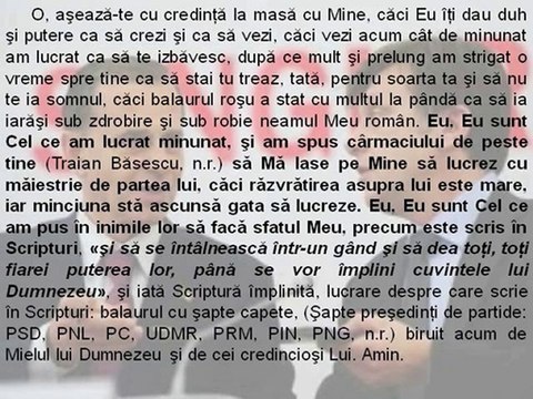 Cuvântul lui Dumnezeu pentru Traian Băsescu P1 (3)