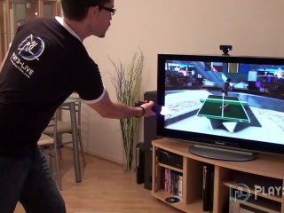 PlayStation Move : Démonstration d'une partie de ping pong