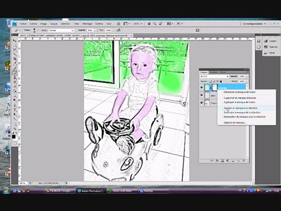 Photoshop cs4, tutotial, transformer une photo simple en BD
