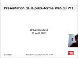 Présentation de la nouvelle plate-forme Web du PCF