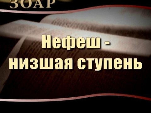 Нефеш - низшая ступень (Сила книги Зоар)