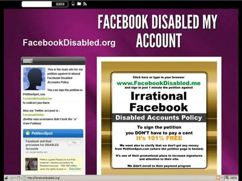 Facebook Disabled my Account: FacebookDisabled.org