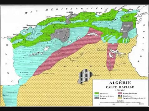 Tribus d'Algérie 1850 - Racisme - (Origine et Migrations !!)