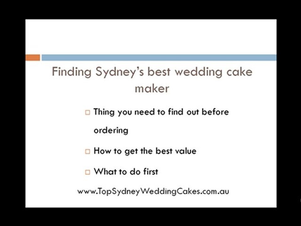 Sydney Wedding Cakes - Finding Sydney's Best Value Wedding