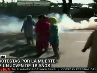 Reprime policía protesta en India