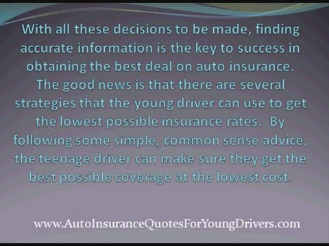 Auto Insurance Quotes For Young Drivers