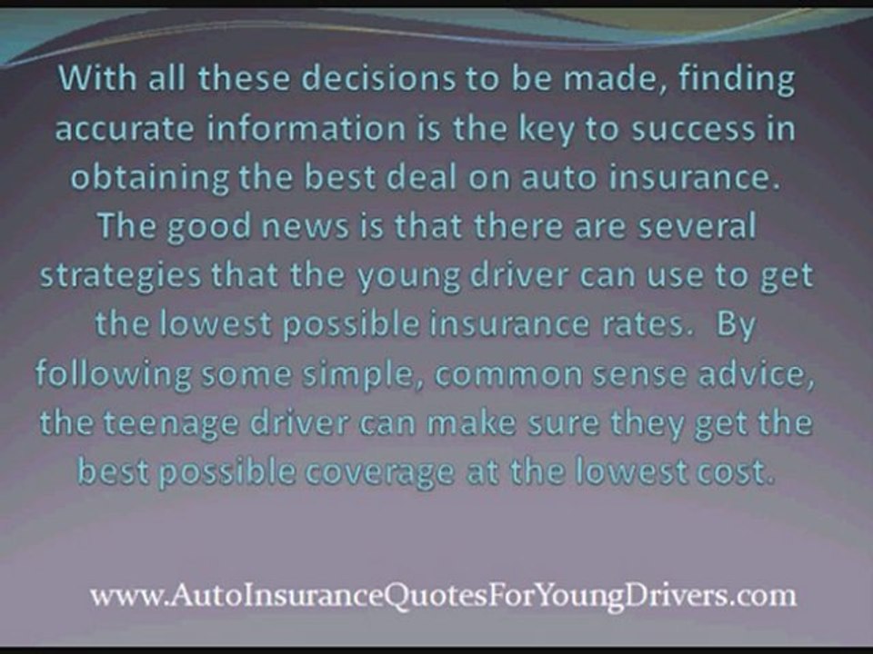 Auto Insurance Quotes For Young Drivers