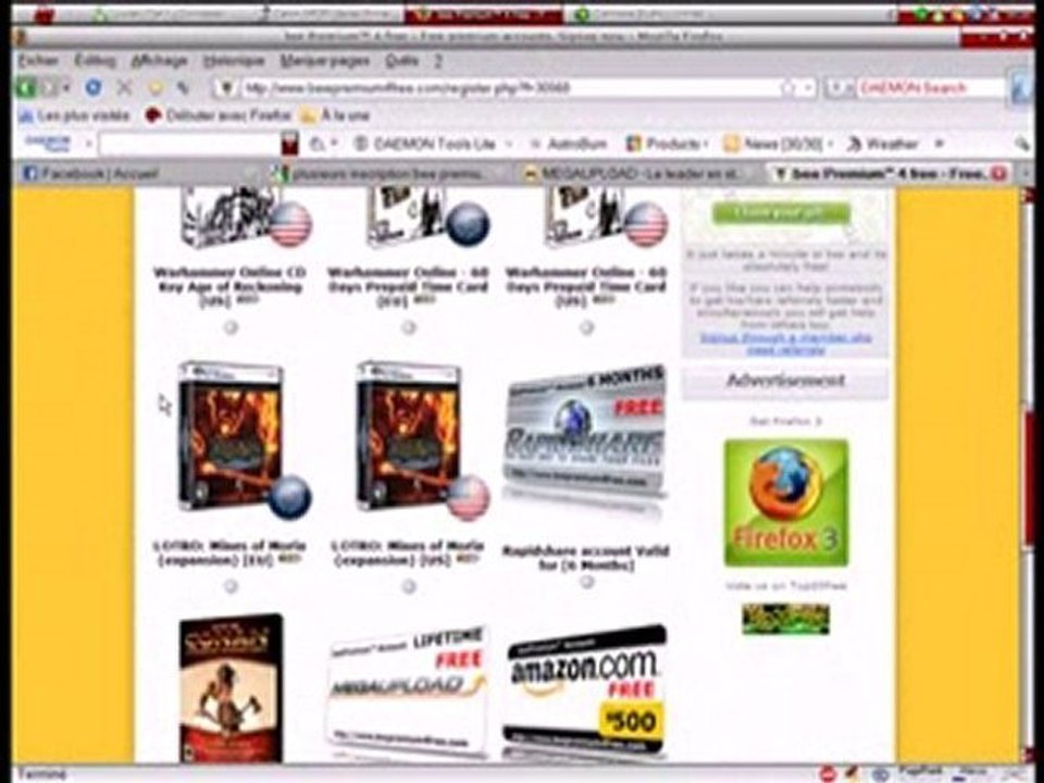 Compte Megaupload RAPIDSHARE Premium FREE