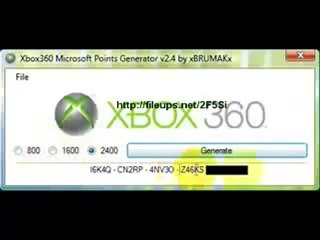 Working Xbox Live Microsoft Point Generator 2010