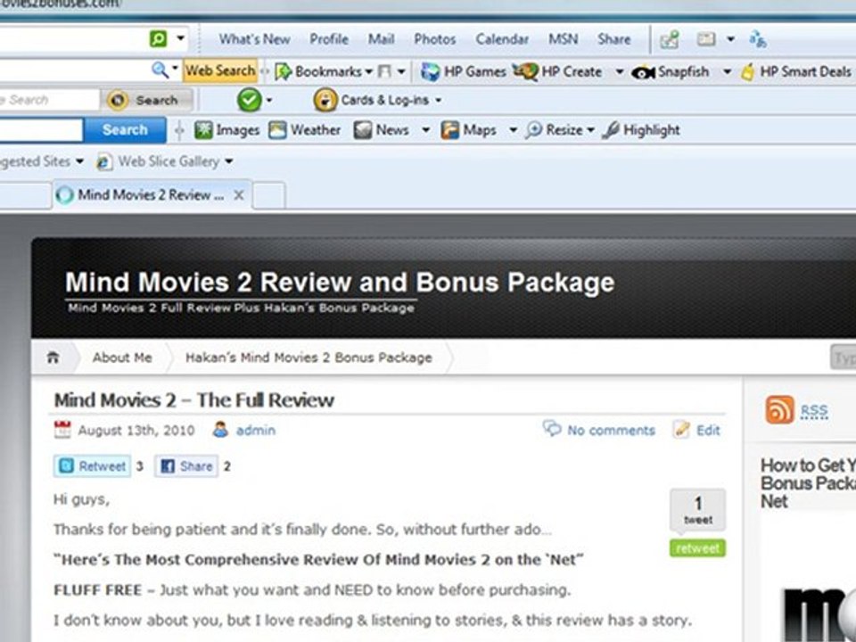 Secret Access to Mind Movies' Bonuses !!!