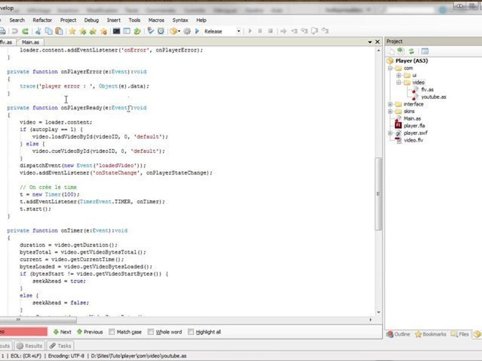 Créer un player Flash : Lecture FLV