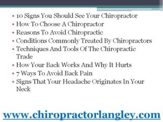 Chiropractors In Langley- Get Help For Your Pain And Stiffn