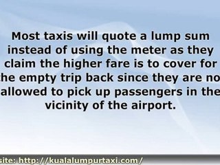 Taxi Guide Kuala Lumpur : The Essential Information Guides T