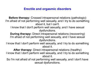 Relational therapy - Erectile and orgasmic disorders