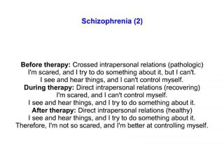 Relational therapy - Schizophrenia