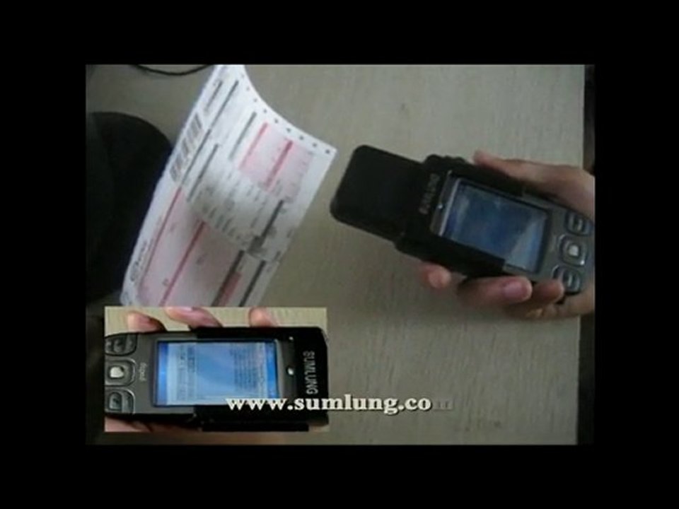 use mobile barcode scanner ms30 to read tracking number.