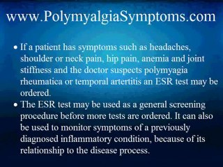Polymialgia and ESR Testing