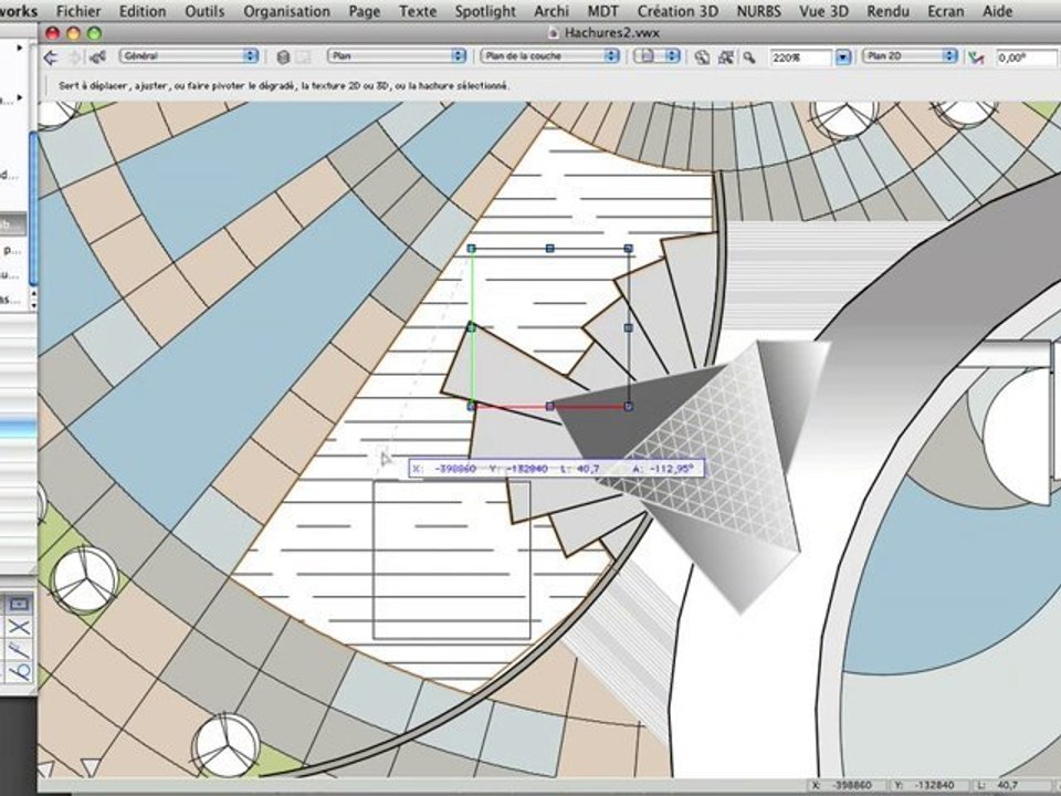 Vectorworks 2010 Edition des Hachures