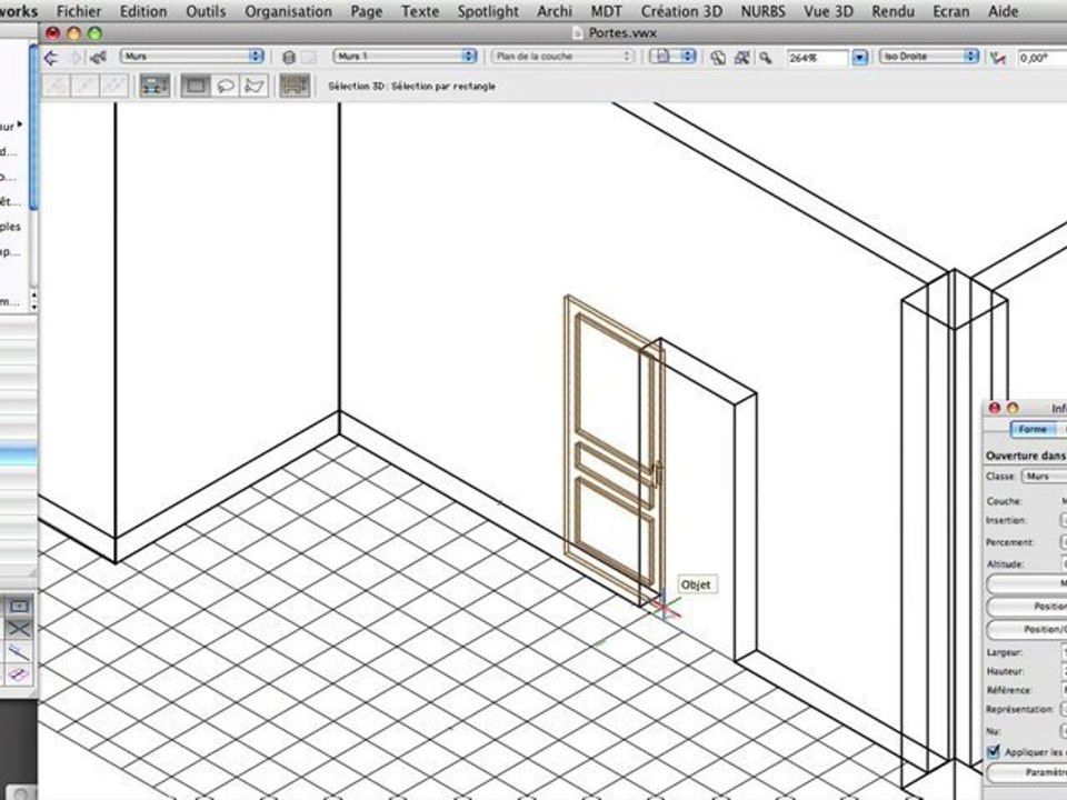 Vectorworks 2010 Portes Coulissantes
