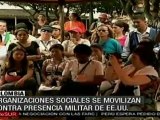 Organizaciones sociales rechazan presencia militar estadouni